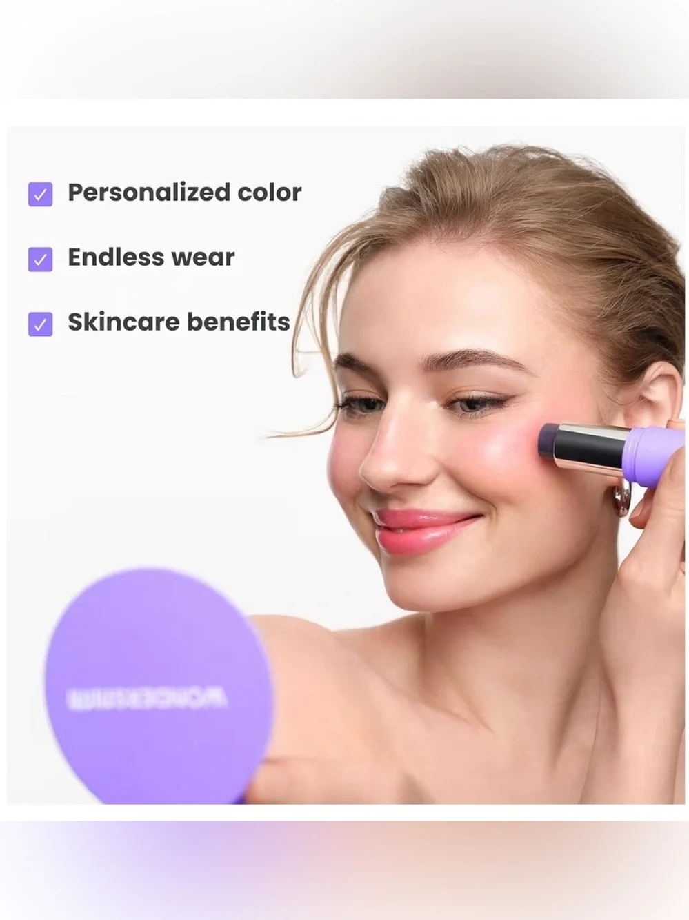 NEW ✨WONDERSKIN Plush Stick ph Adjusting Blush & Lip
